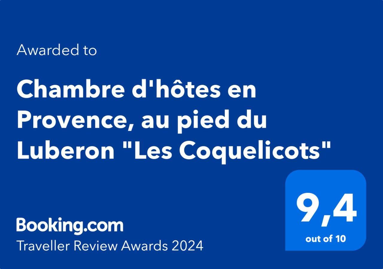 Chambre D Hotes En Provence, Au Pied Du Luberon, Les Coquelicots La Tour-dʼAigues エクステリア 写真